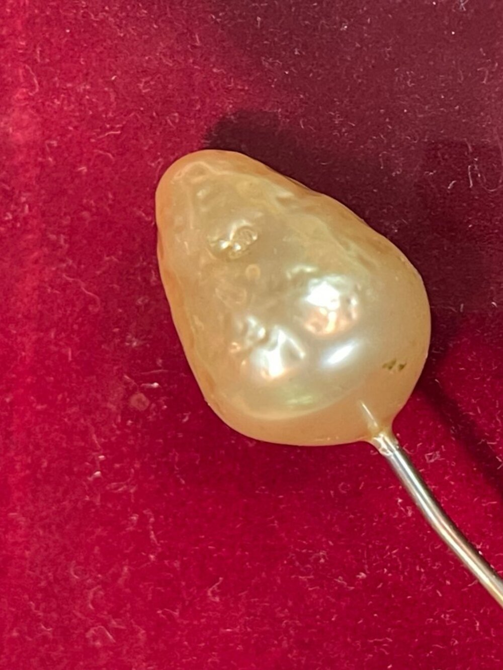 Vintage Pearl & Crystal Hat/Lapel Pin